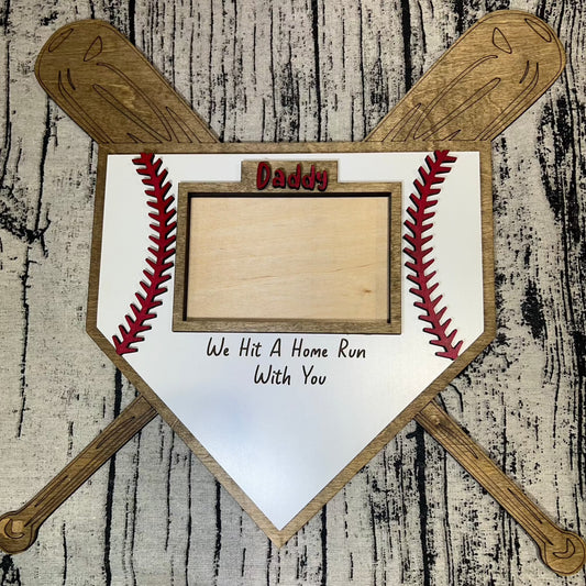 Rustic Baseball Frame, baseball themed frame - Premium handmade good from Dreamcitywoodworks - Just $30.00! Shop now at Dreamcitywoodworks