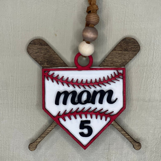 Baseball car charm - Premium handmade good from Dreamcitywoodworks - Just $14.99! Shop now at Dreamcitywoodworks